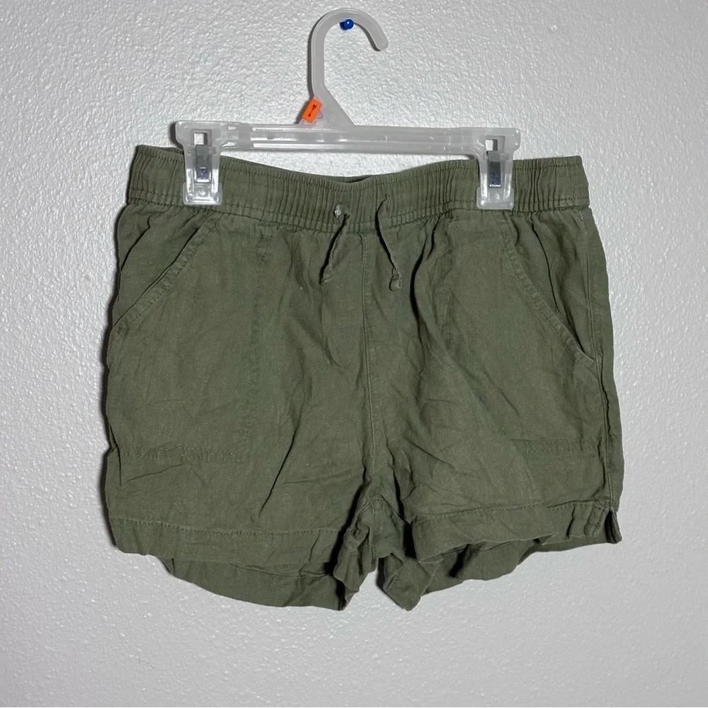 Old Navy Girl Kids Olive‎ Green Functional Drawstring Pull On Shorts size XL